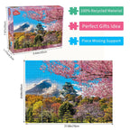Puzzle 1000 Pièces - Fleurs de cerisier au château d'Osaka, Japon (Paysage, Art)