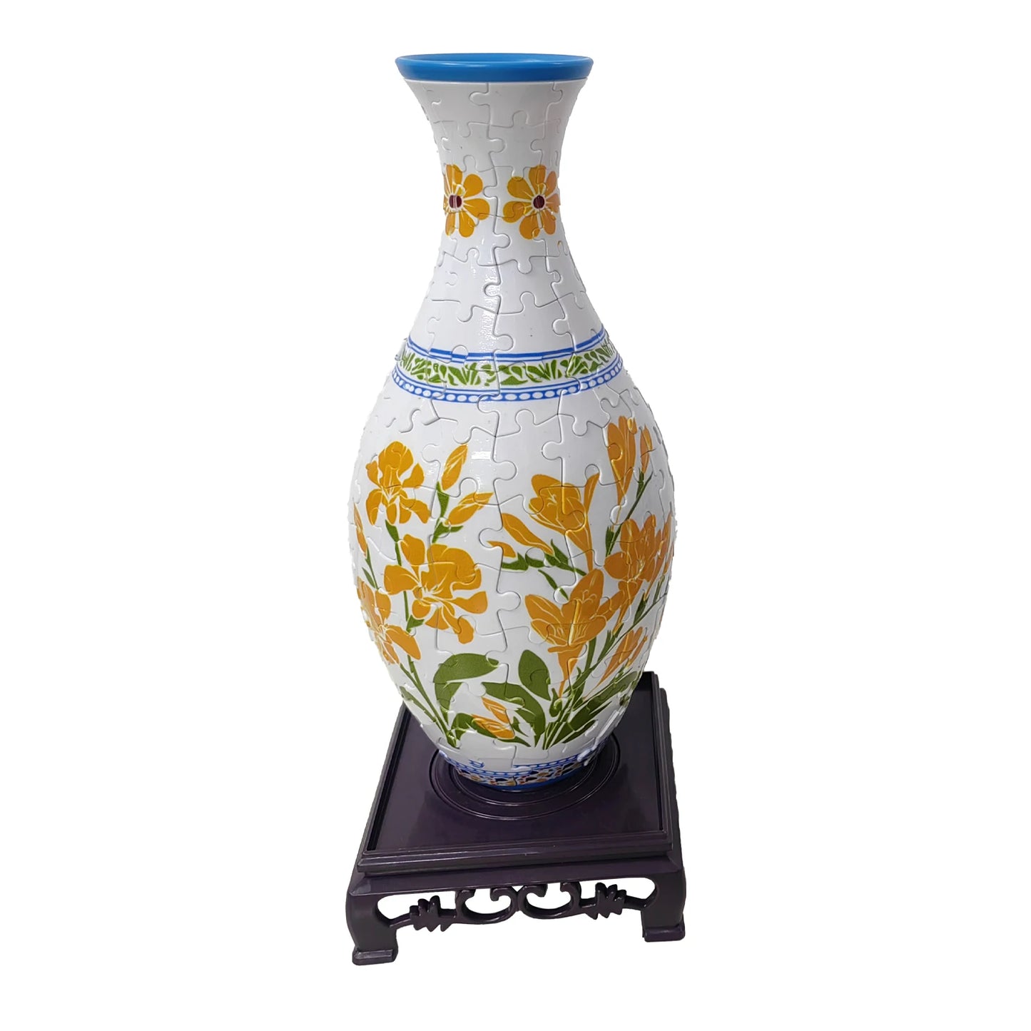 Puzzle 3D Vase Fleurs Jaunes 160 Pièces - Décoration Style Céramique