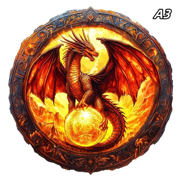 Puzzle en bois – Dragon de Feu