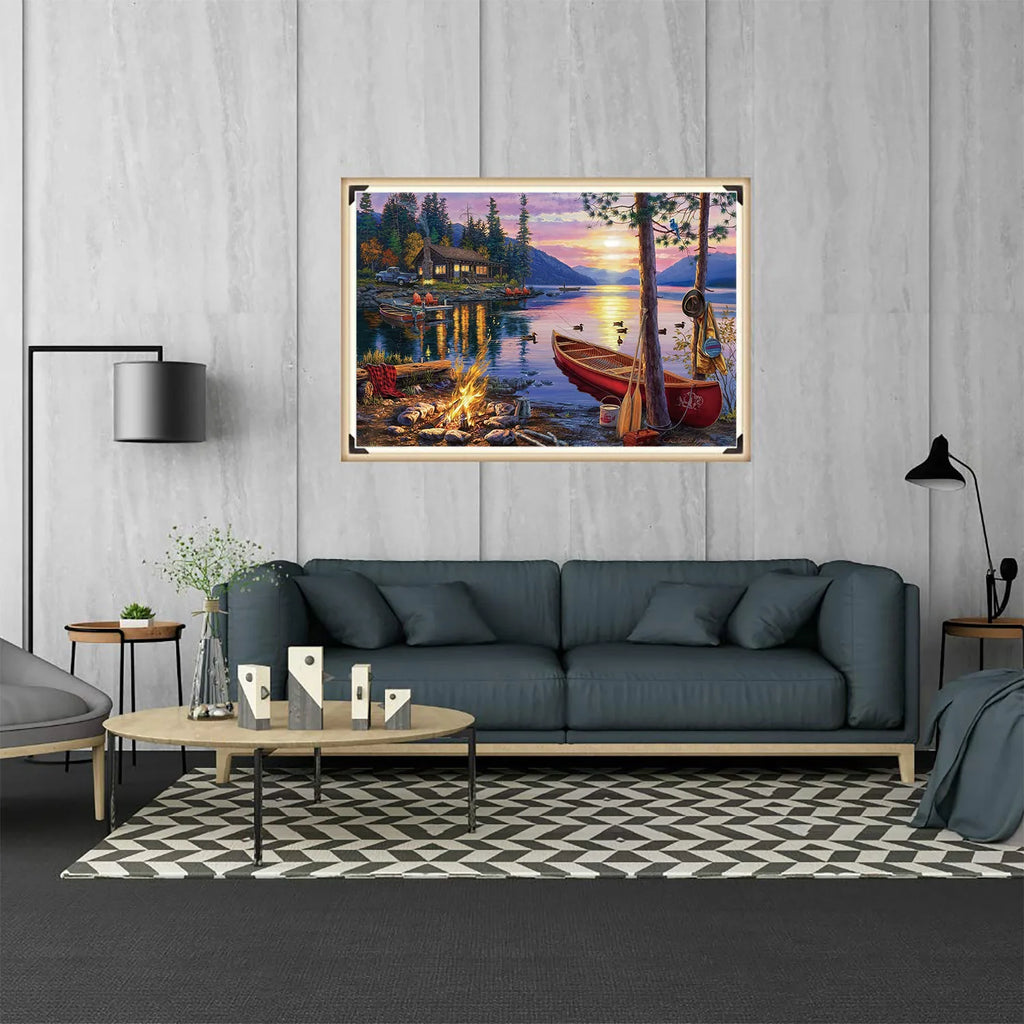 Puzzle 1000 Pièces - Lac aux Canoës, Darrell Bush (Adulte, Art)