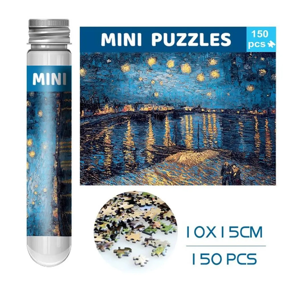 Mini Puzzle 150 Pièces - Nuit Étoilée sur le Rhône, Van Gogh (Art, Adulte)