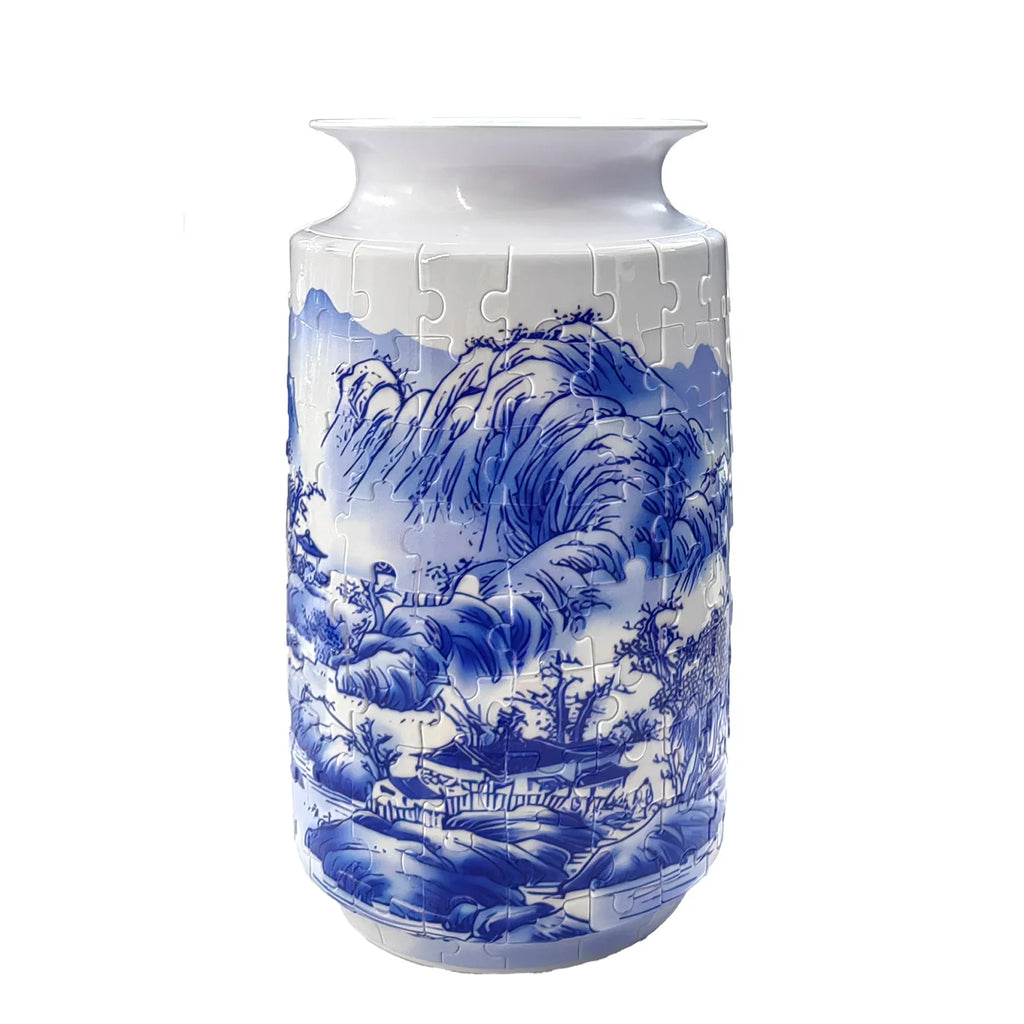 Vase Puzzle 3D Céramique 160 Pièces - Art de la Montagne Asiatique