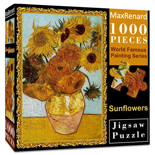Puzzle 1000 Pièces - Tournesols, Van Gogh (Art, Adulte)