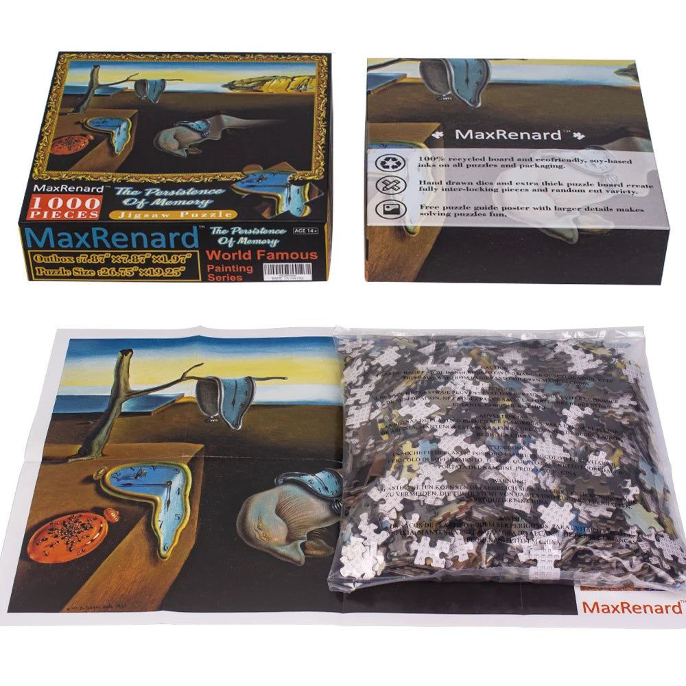 Puzzle 1000 Pièces - La Persistance de la Mémoire, Salvador Dali (Art, Adulte)