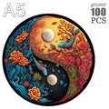 Puzzle en Bois Yin Yang Carpes Koï - Équilibre & Nature - 100 à 300 Pièces