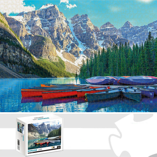 Puzzle 1000 Pièces - Le Lac Moraine, Canada (Paysage, Adulte)