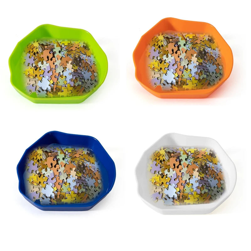 Set de 4 Plateaux de Tri pour Puzzle - Empilables - 15,5 cm