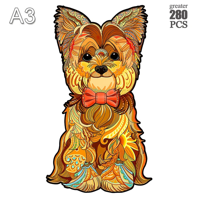 Puzzle en bois : Chien Yorkshire Terrier