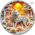 Puzzle en bois Grand Loup Blanc – Puzzle animaux (pièces irrégulières)