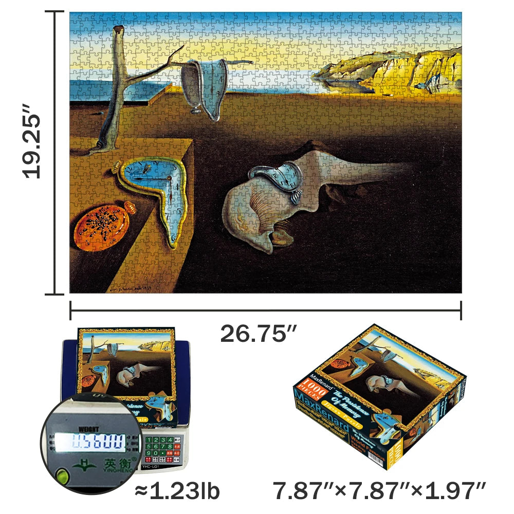 Puzzle 1000 Pièces - La Persistance de la Mémoire, Salvador Dali (Art, Adulte)