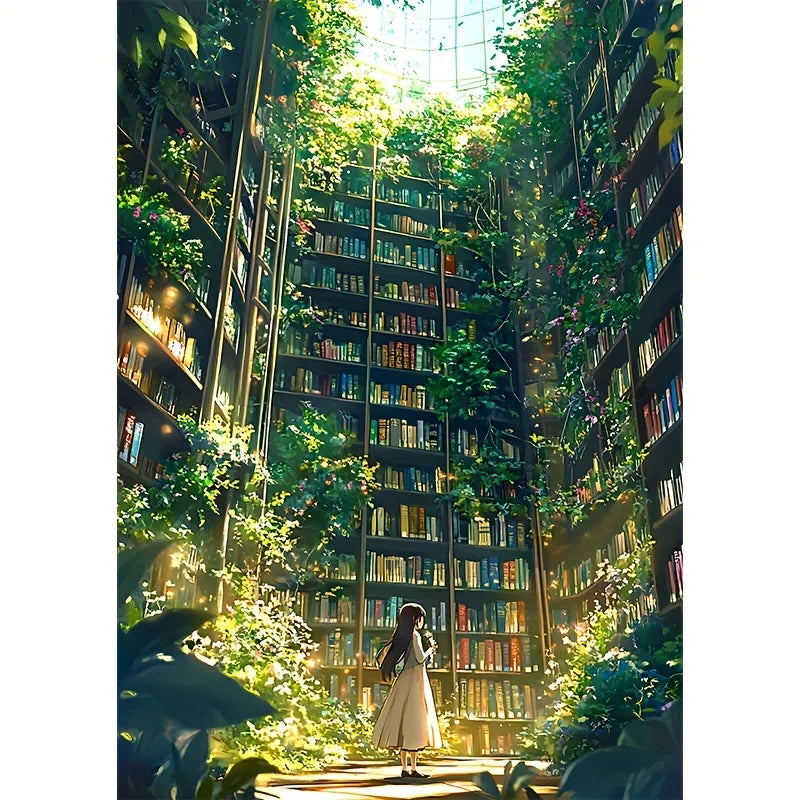 Puzzle Mini "Green Library" - Bibliothèque Végétale - 1000 Pièces