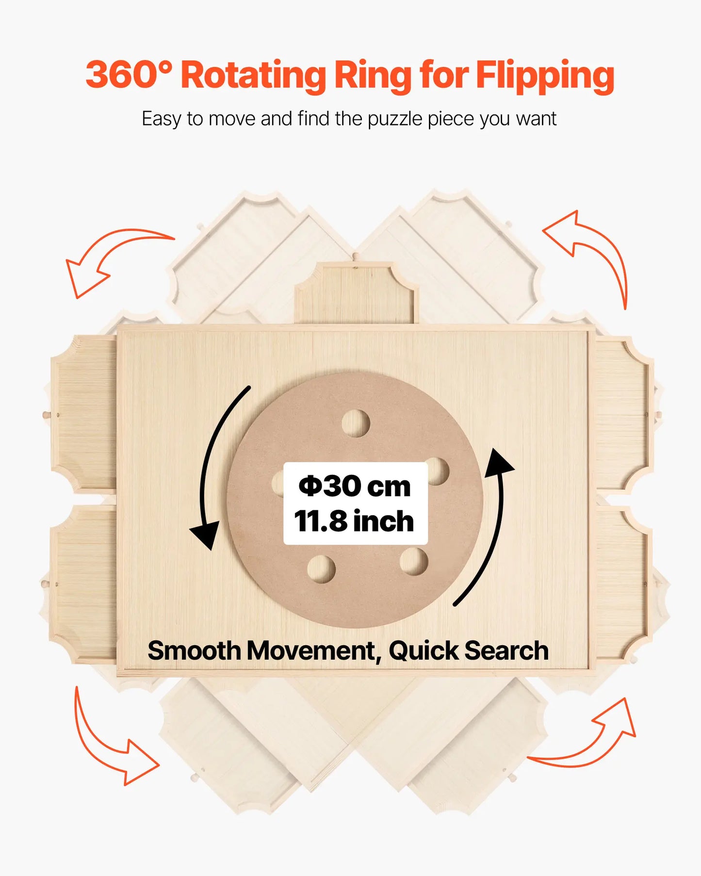 Planche rotative pour Puzzle 1000 Pièces avec bacs de tri