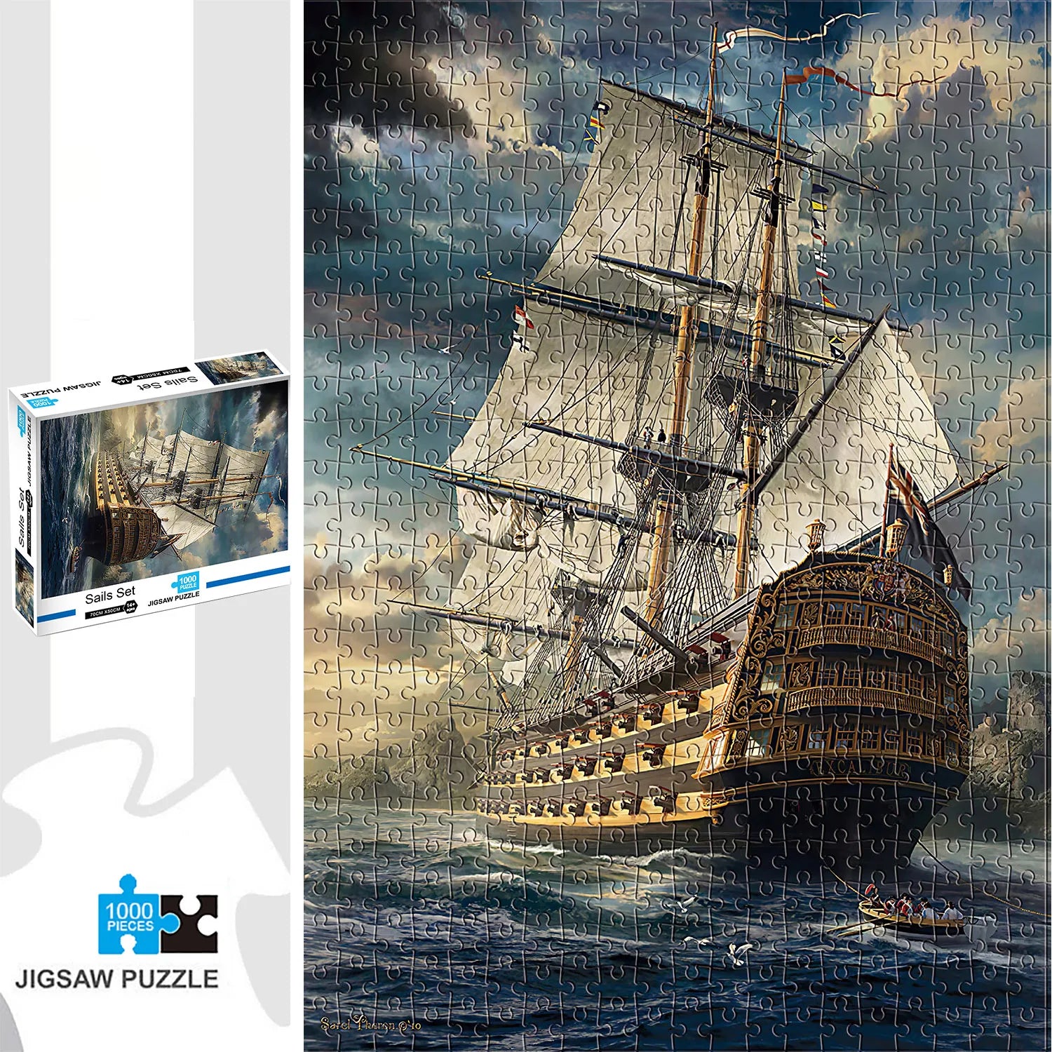 Puzzle 1000 Pièces - Grand Voilier (Art, Adulte)