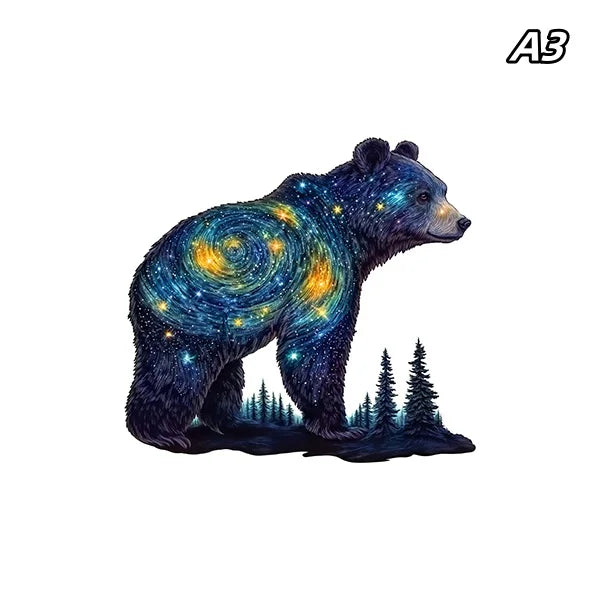 Puzzle en bois : Ours Galaxie