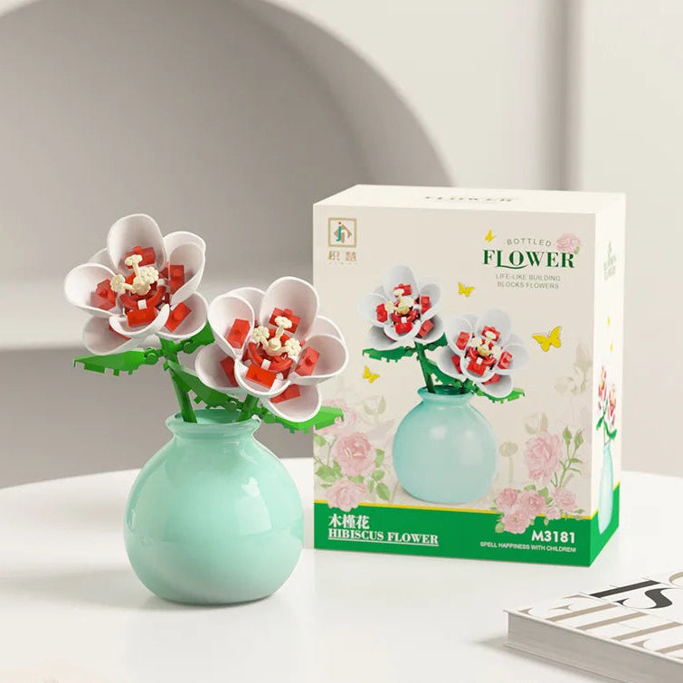 Puzzle 3D Fleurs en Pot – Compositions Florales Variées en Micro-Briques Décoratives