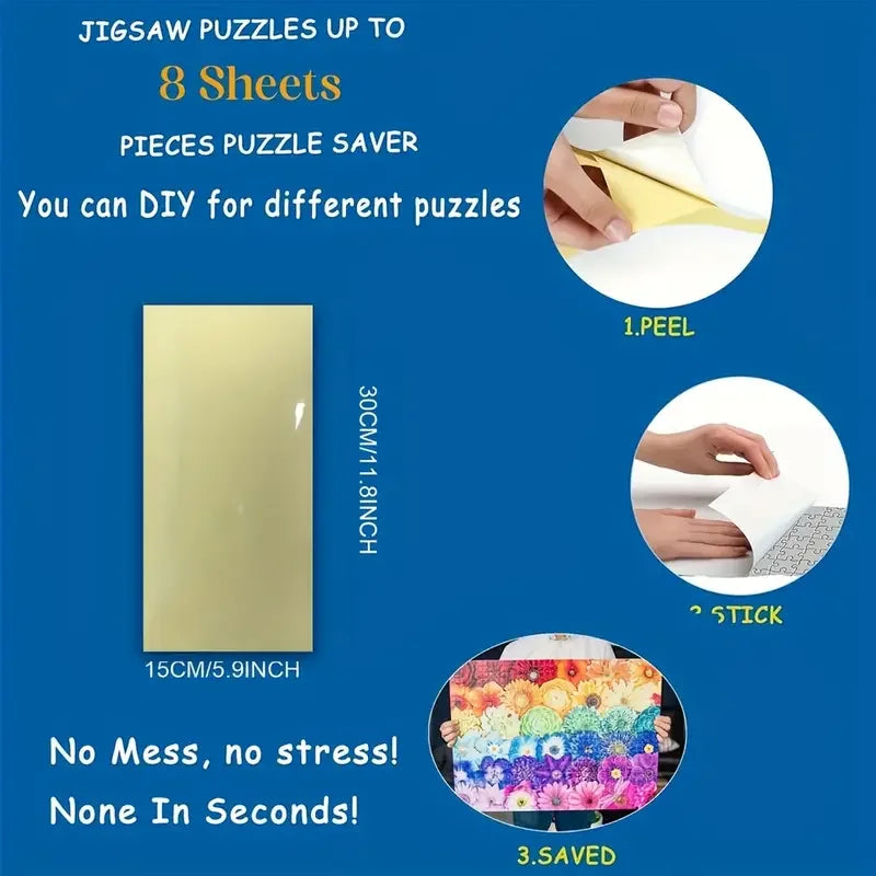 Feuilles de protection adhesives pour puzzle