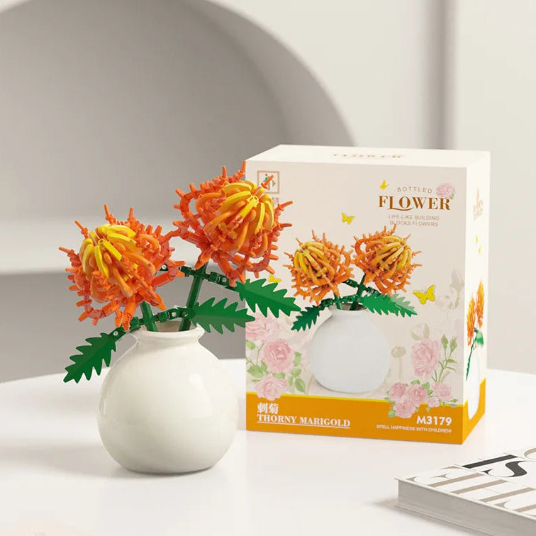 Puzzle 3D Fleurs en Pot – Compositions Florales Variées en Micro-Briques Décoratives