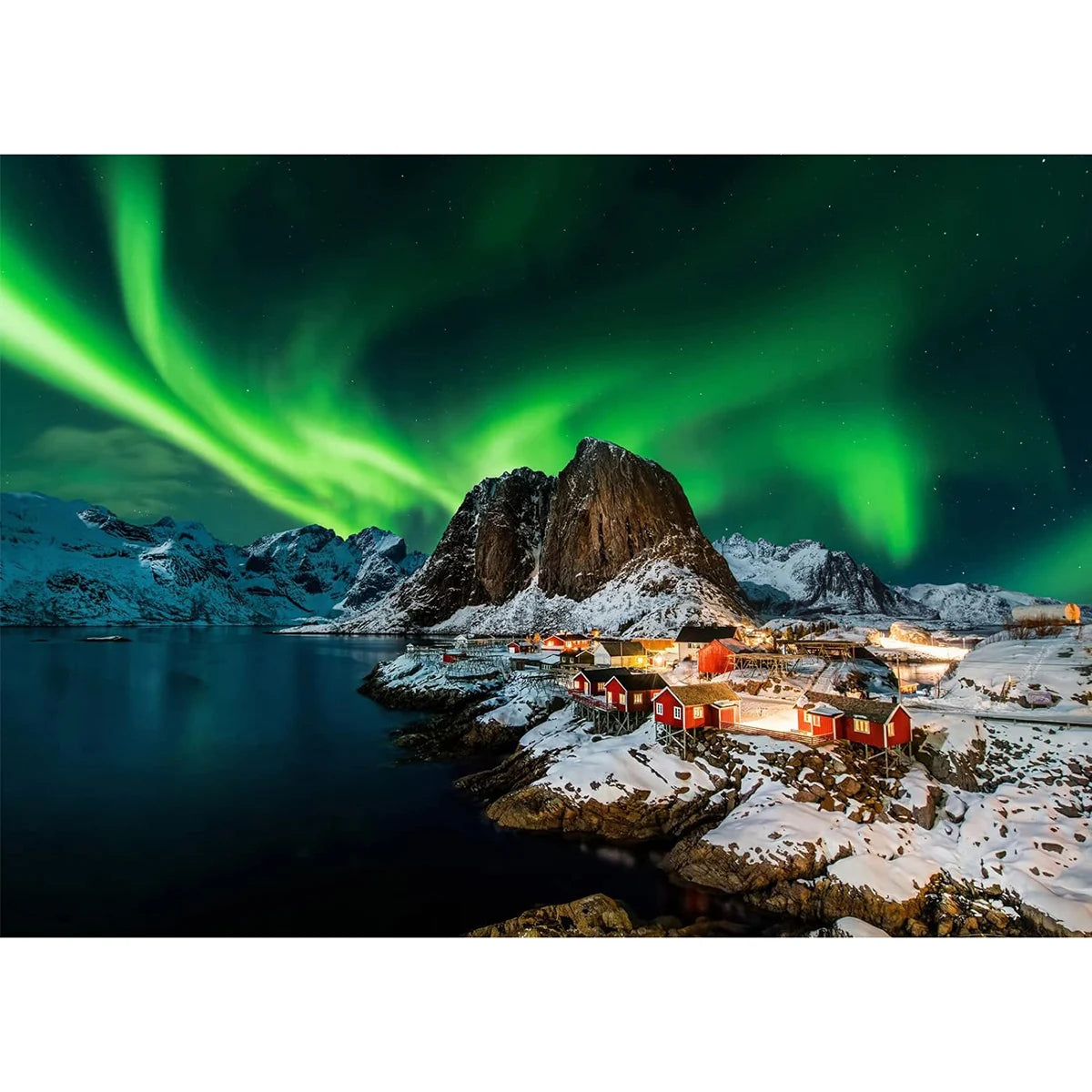 Puzzle 1000 Pièces - Aurore Boréale (Paysage, Adulte)