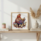 Puzzle en Bois "Maman Poule & Poussins" - Douceur Champêtre - 100 à 300 Pièces