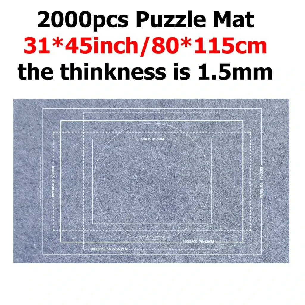 MOZOOSON Puzzlematte für Puzzle mit bis zu 2000, 1500, 1000 Teilen MOZOOSON Puzzlematte für Puzzle mit bis zu 2000, 1500, 1000 Teilen