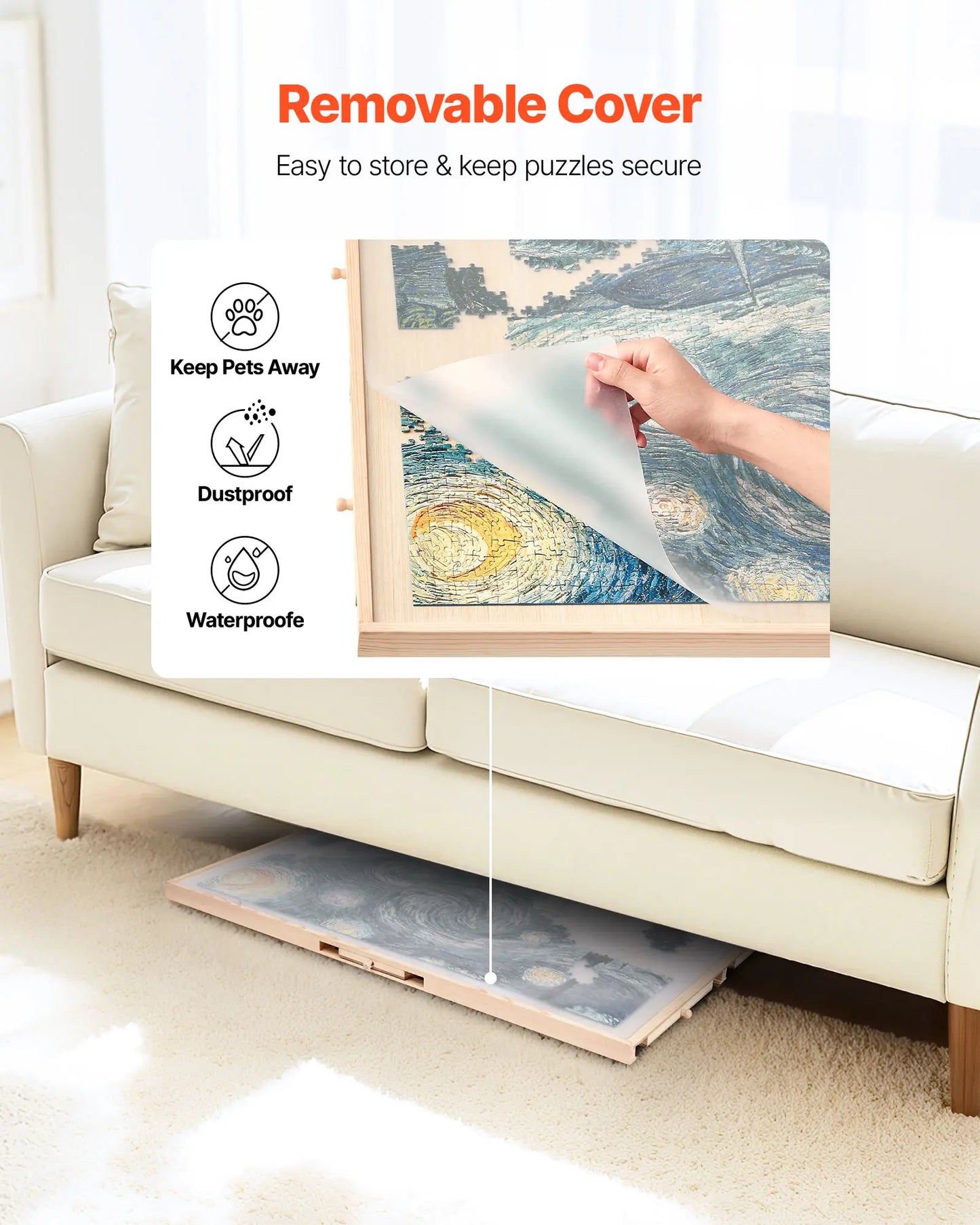 Planche rotative pour puzzle 1500 pièces avec bacs de tri