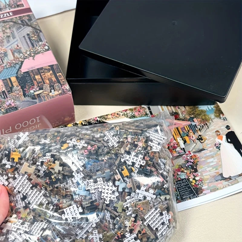 Mini Puzzle 1000 Pièces "Love in Paris" - Escapade Romantique - [Format Compact]