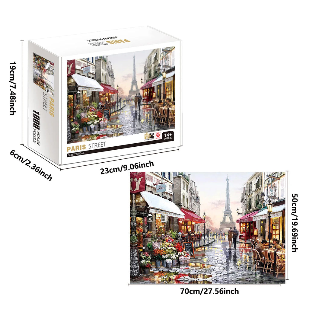 Puzzle 1000 Pièces - Ruelle Parisienne (Art, Adulte)