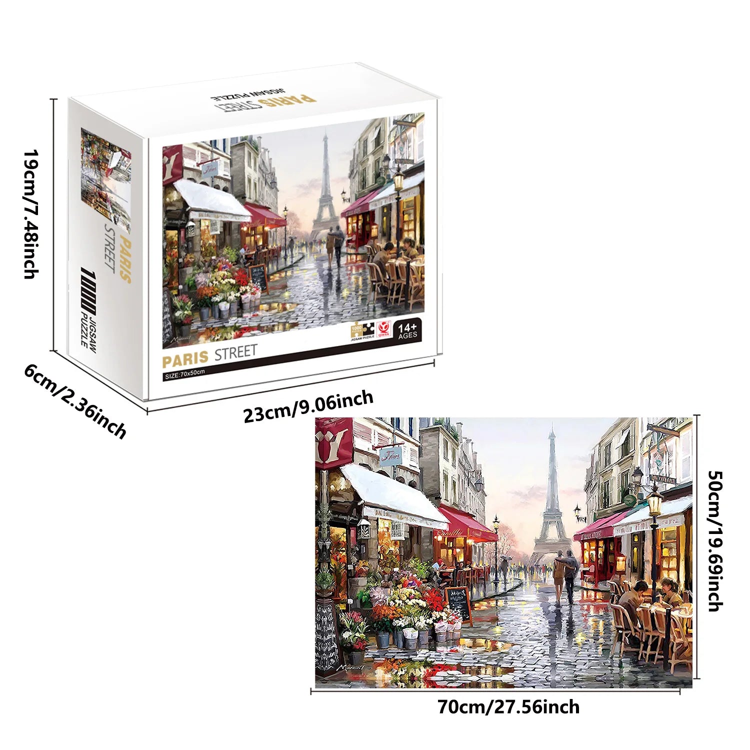 Puzzle 1000 Pièces - Ruelle Parisienne (Art, Adulte)