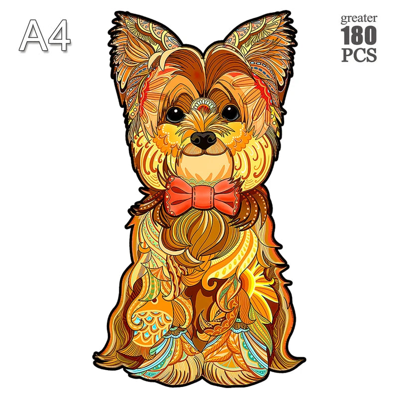 Puzzle en bois : Chien Yorkshire Terrier