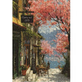 Puzzle Café Cerisier en Fleurs - Paysage Printanier - 1100 Pièces