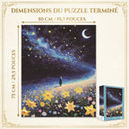 Puzzle Ciel Étoilé & Océan de Fleurs - Rêve Galactique - 1100 Pièces