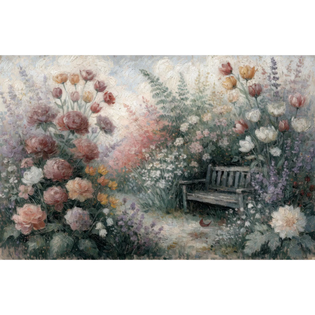 Illustration Le Banc Fleuri - puzzle Collection Signature L'Art du Puzzle