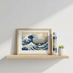 Mini Puzzle 150 Pièces - La Grande Vague de Kanagawa, Hokusai (Art, Cadeau)
