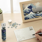 Mini Puzzle 150 Pièces - La Grande Vague de Kanagawa, Hokusai (Art, Cadeau)
