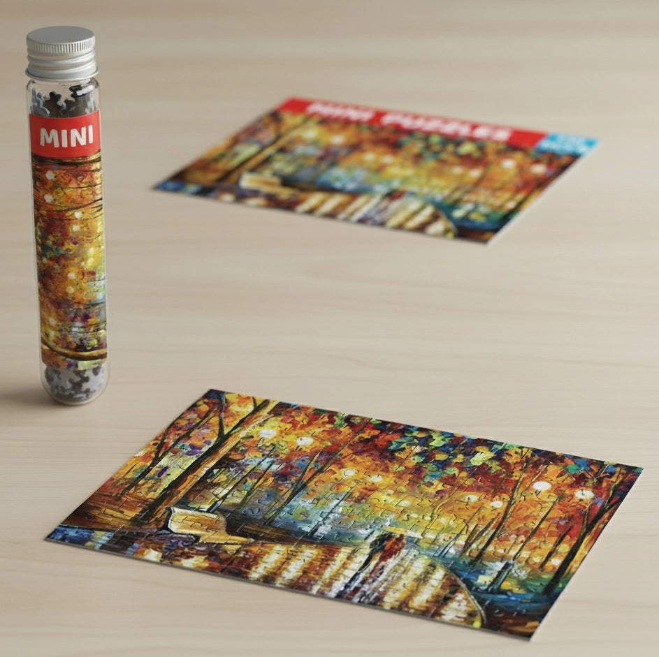 Mini Puzzle 150 Pièces - Le Bruit de la Pluie, Leonid Afremov (Art, Adulte)