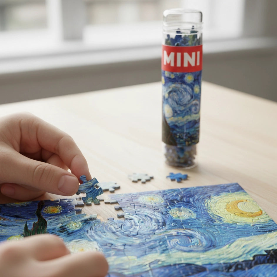 Mini Puzzle 150 Pièces - Nuit Étoilée, Van Gogh (Art, Adulte)