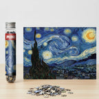 Mini Puzzle carte postale 150 Pièces - Nuit Étoilée, de Van Gogh 
