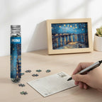 Mini Puzzle 150 Pièces - Nuit Étoilée sur le Rhône, Van Gogh (Art, Adulte)