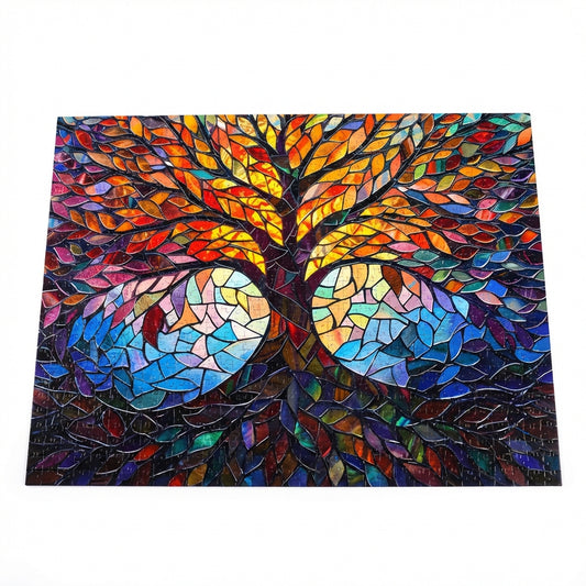 Puzzle Arbre de Vie - Vitrail Coloré - 1000 Pièces