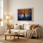 Puzzle Arbre de Vie - Vitrail Coloré - 1000 Pièces