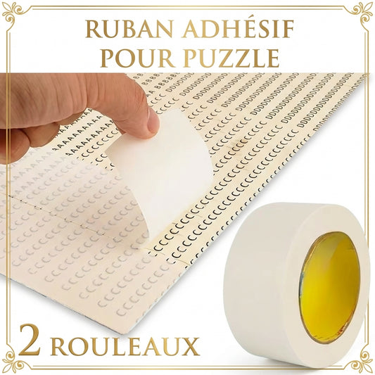 Ruban Adhésif Spécial Puzzle - Fixation Invisible - Lot de 2 Rouleaux