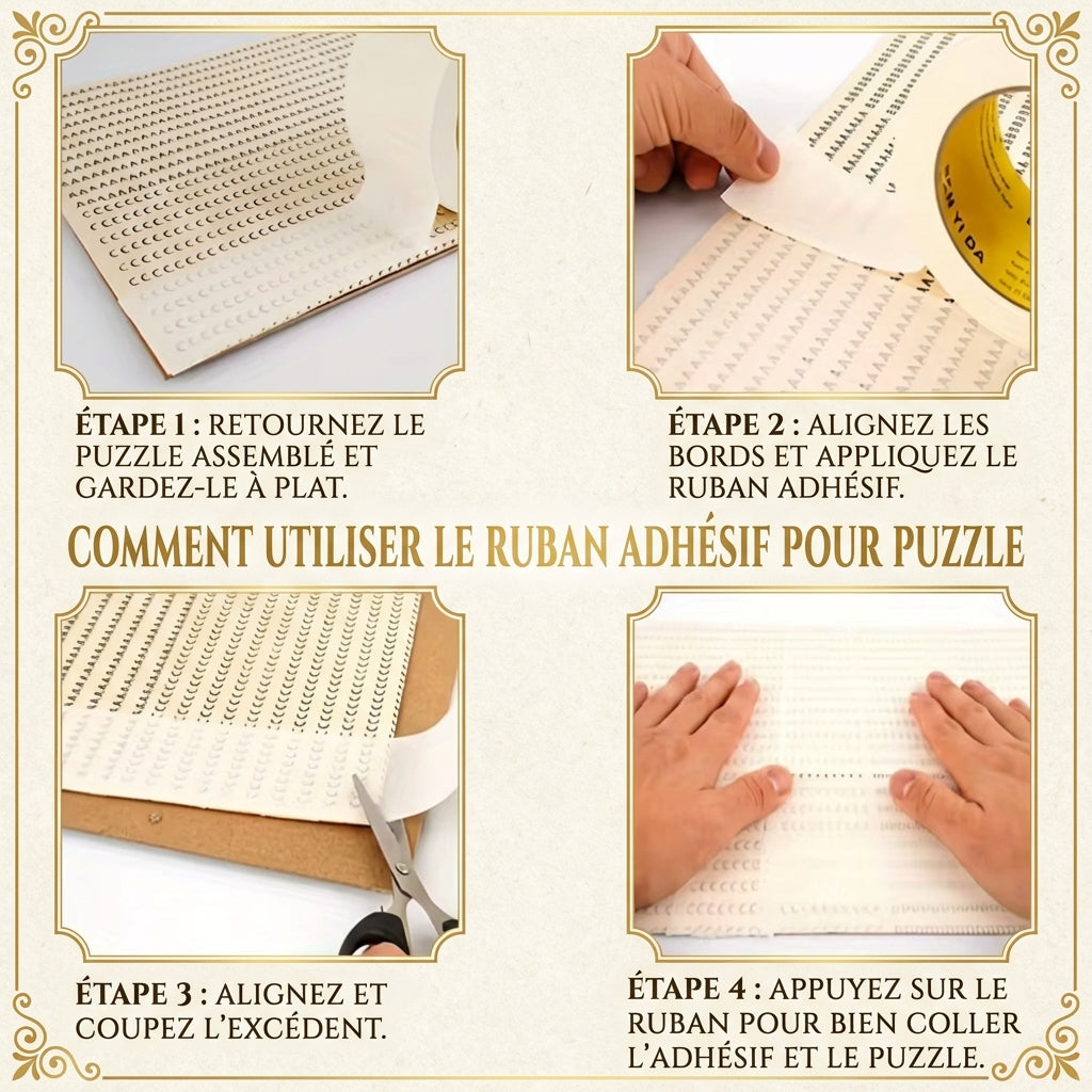 Ruban Adhésif Spécial Puzzle - Fixation Invisible - Lot de 2 Rouleaux