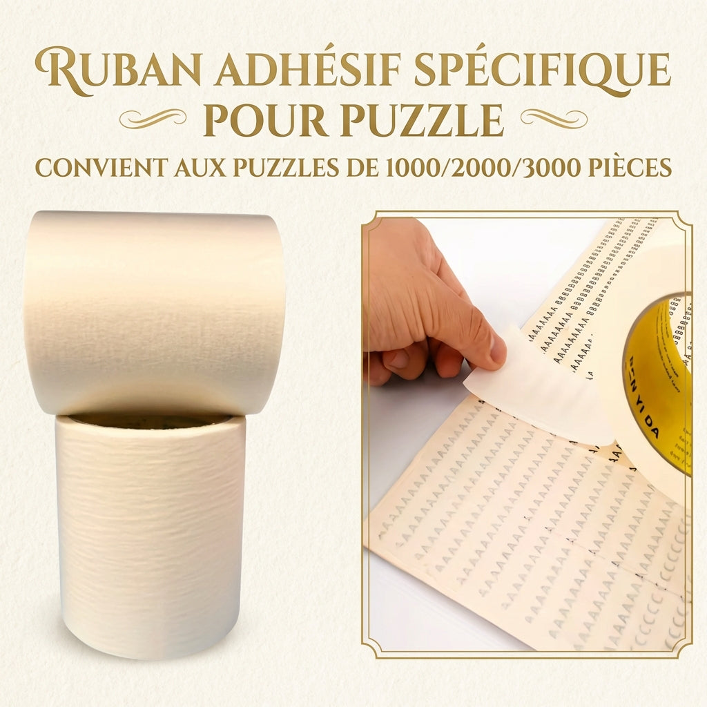 Ruban Adhésif Spécial Puzzle - Fixation Invisible - Lot de 2 Rouleaux